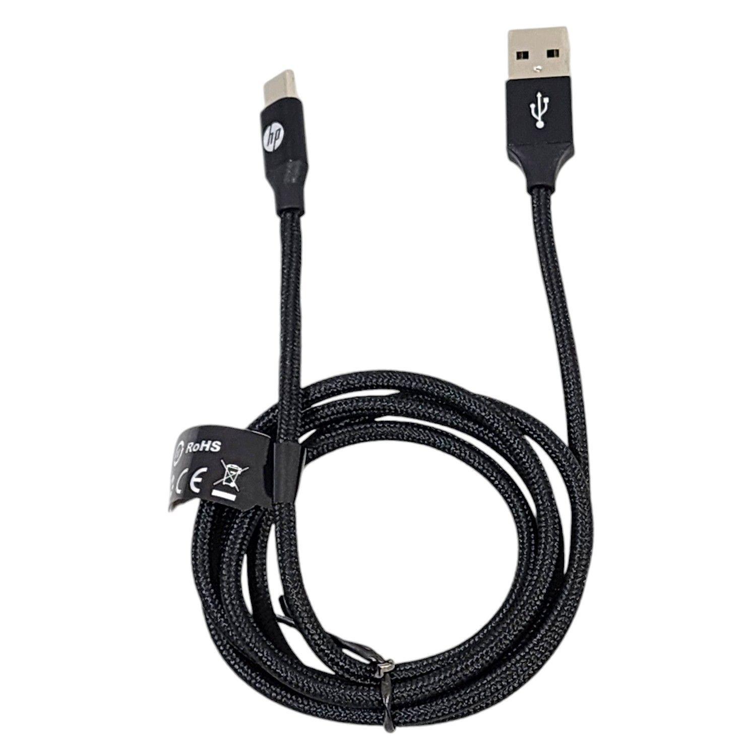 Cable HP USB Tipo-C 1Mt Negro DHC-TC102-1M-2