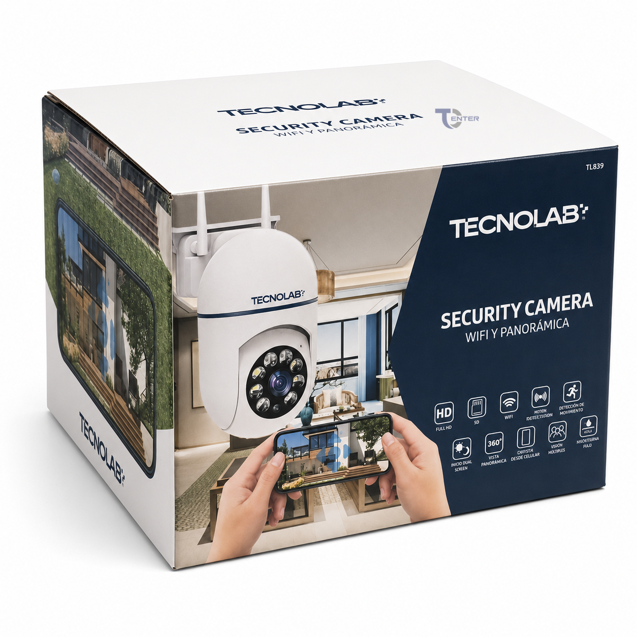 Cámara WiFi Panorámica 360° Full HD Tecnolab TL839-3