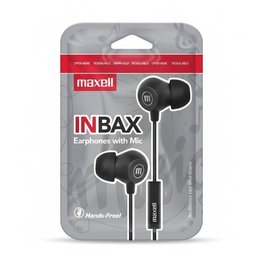 Audífonos Maxell INBAX Con Mic In Ear 3.5mm Negro-2