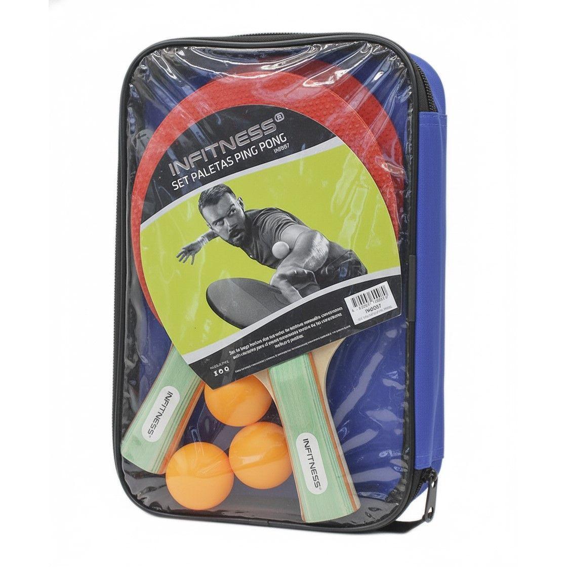 Set 2 Paletas De Ping Pong Infitness IN0007 Nivel Básico-1