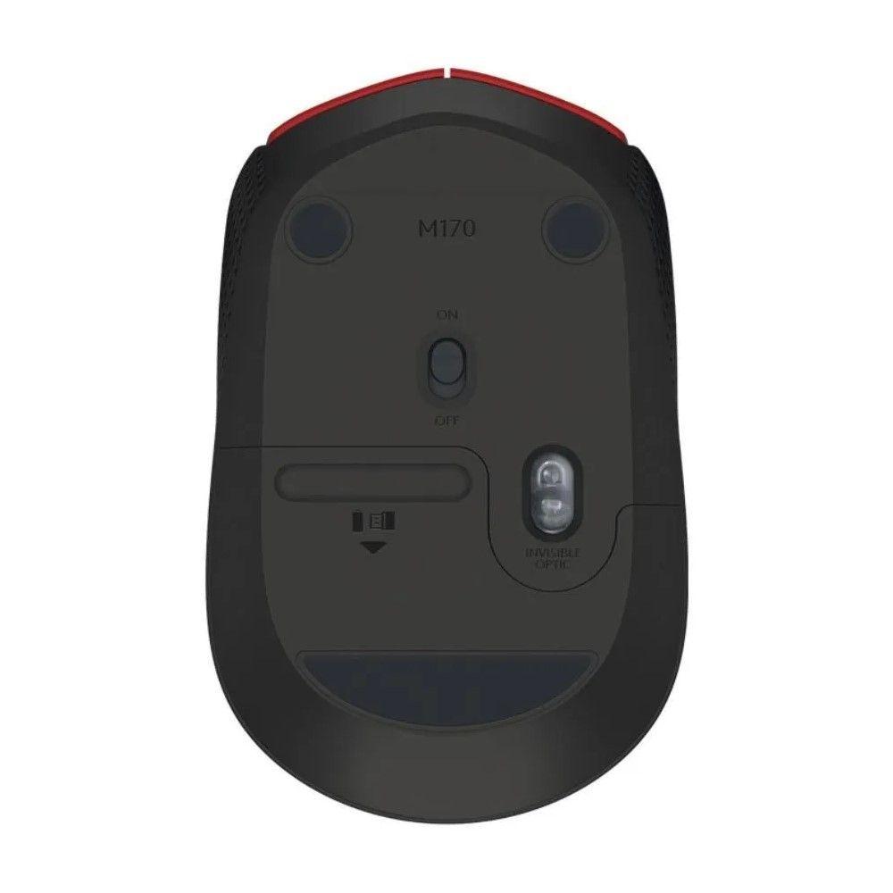 Mouse Inalambrico Logitech M170 Rojo-4