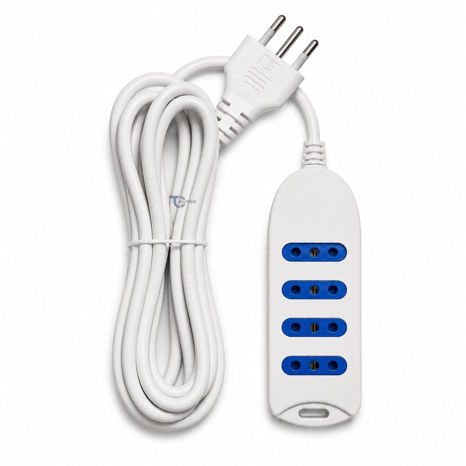 Alargador RAIMAX 5M 4 Tomas RM0061W Blanco-1