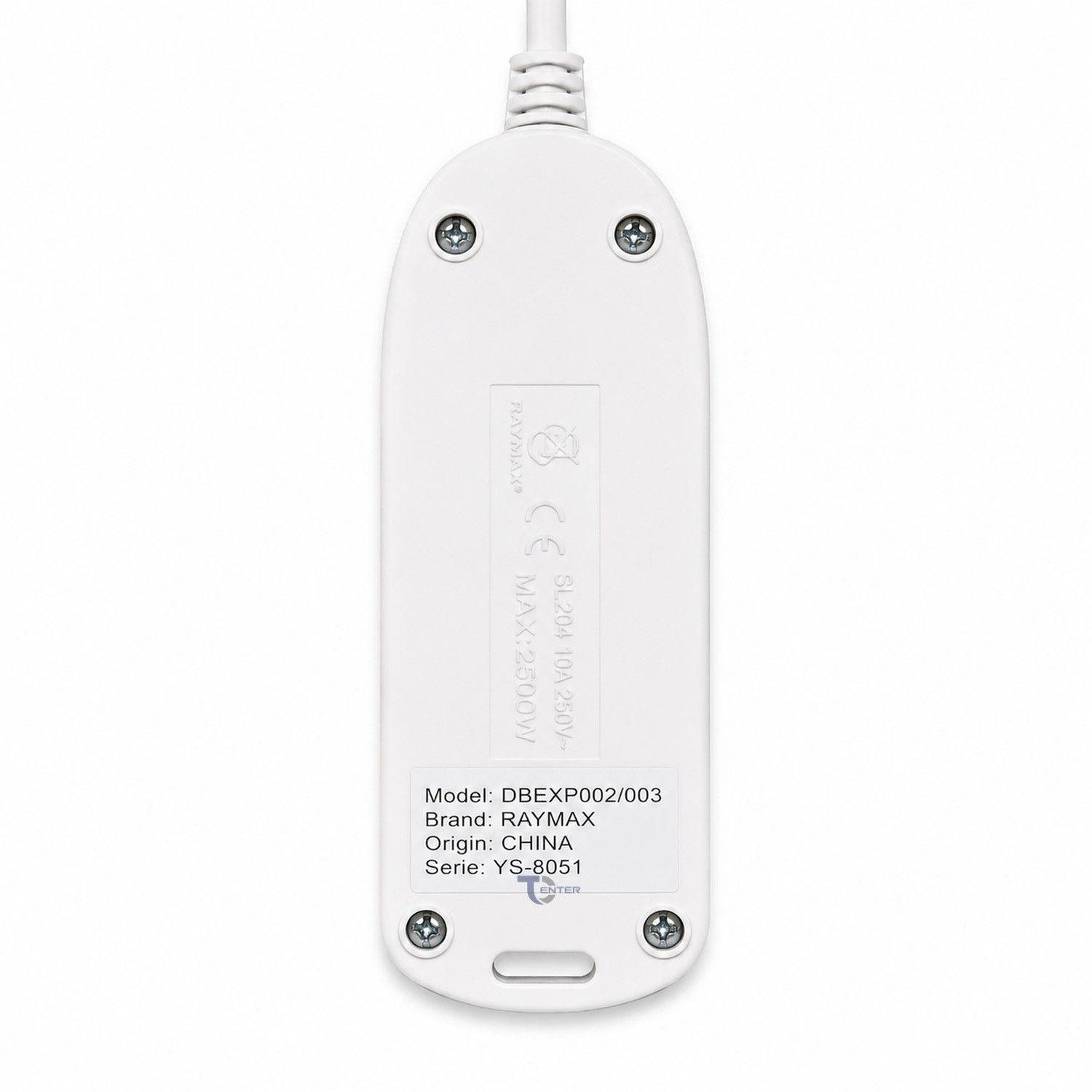 Alargador RAIMAX 5M 4 Tomas RM0061W Blanco-3