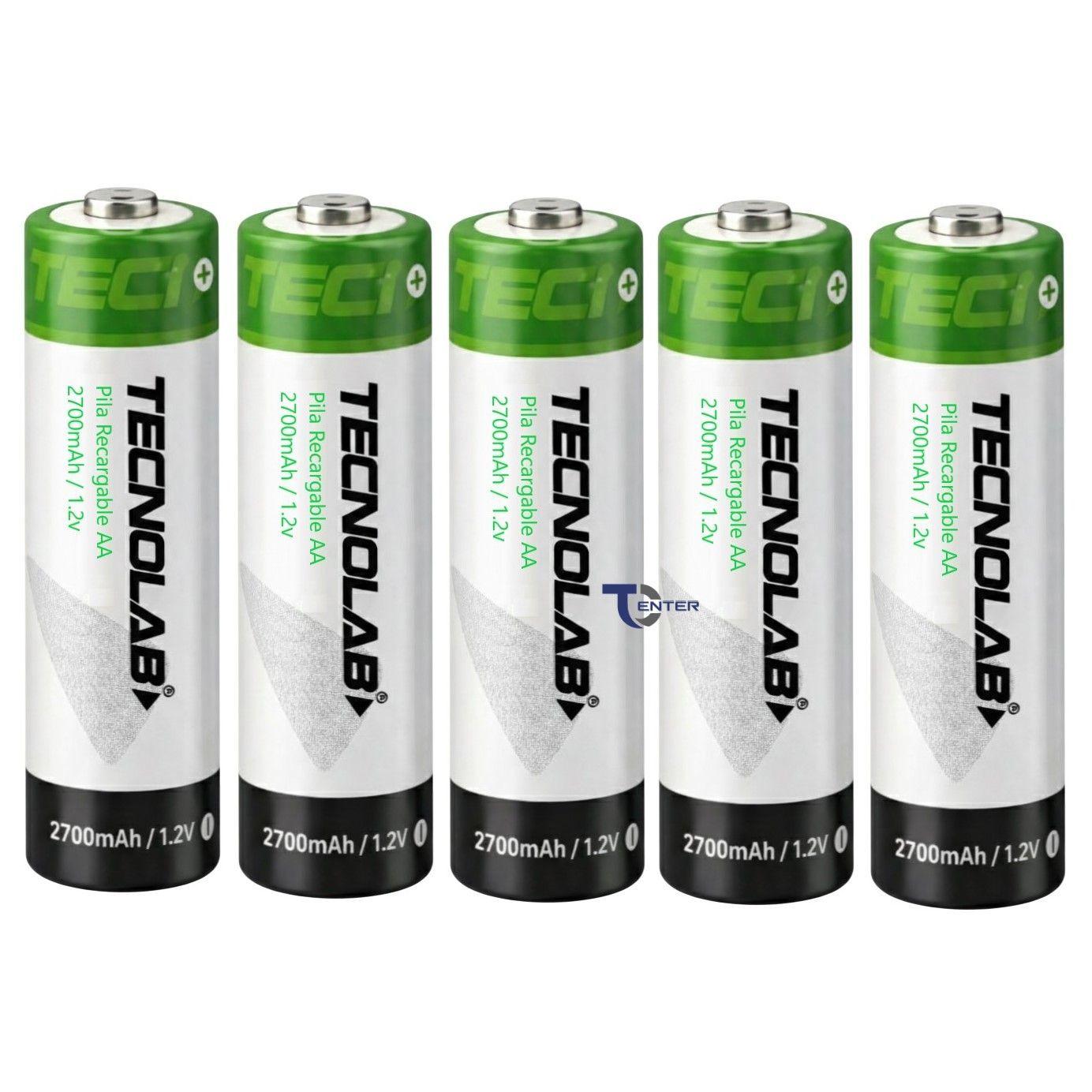 Pack 5 Pilas Recargables AA Tecnolab 2700mha TL727-2