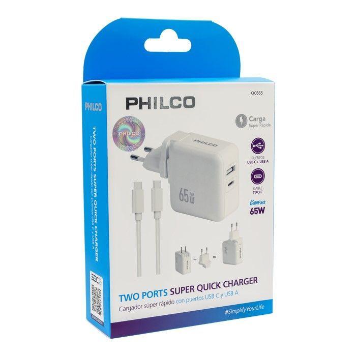Cargador Super Rapido Philco 60W PD-2