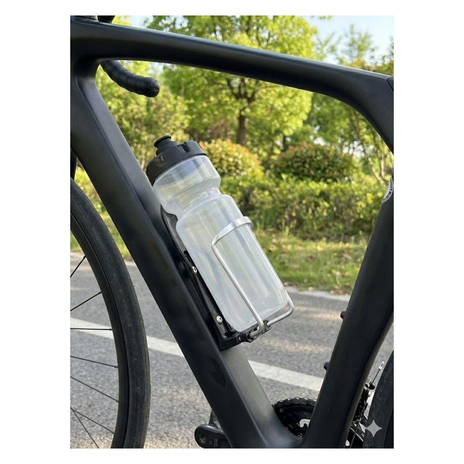 Soporte Porta Botella Ajustable para Bicicleta e18001 Plata-6