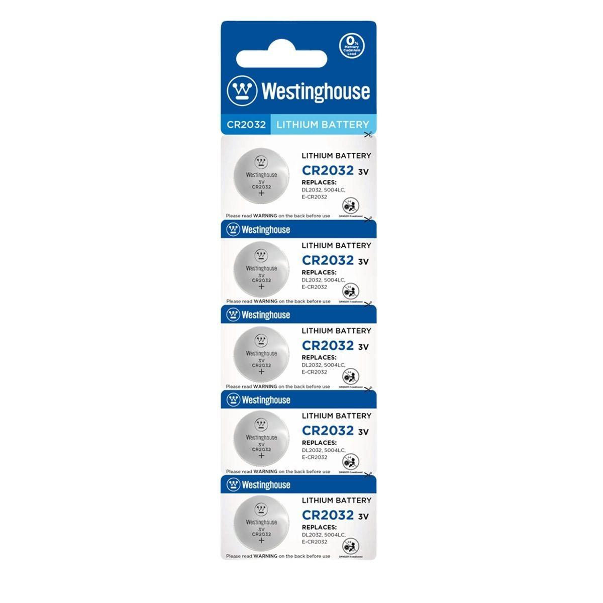 Pack 5 Pilas Cr2032 Tipo Botón Westinghouse -0