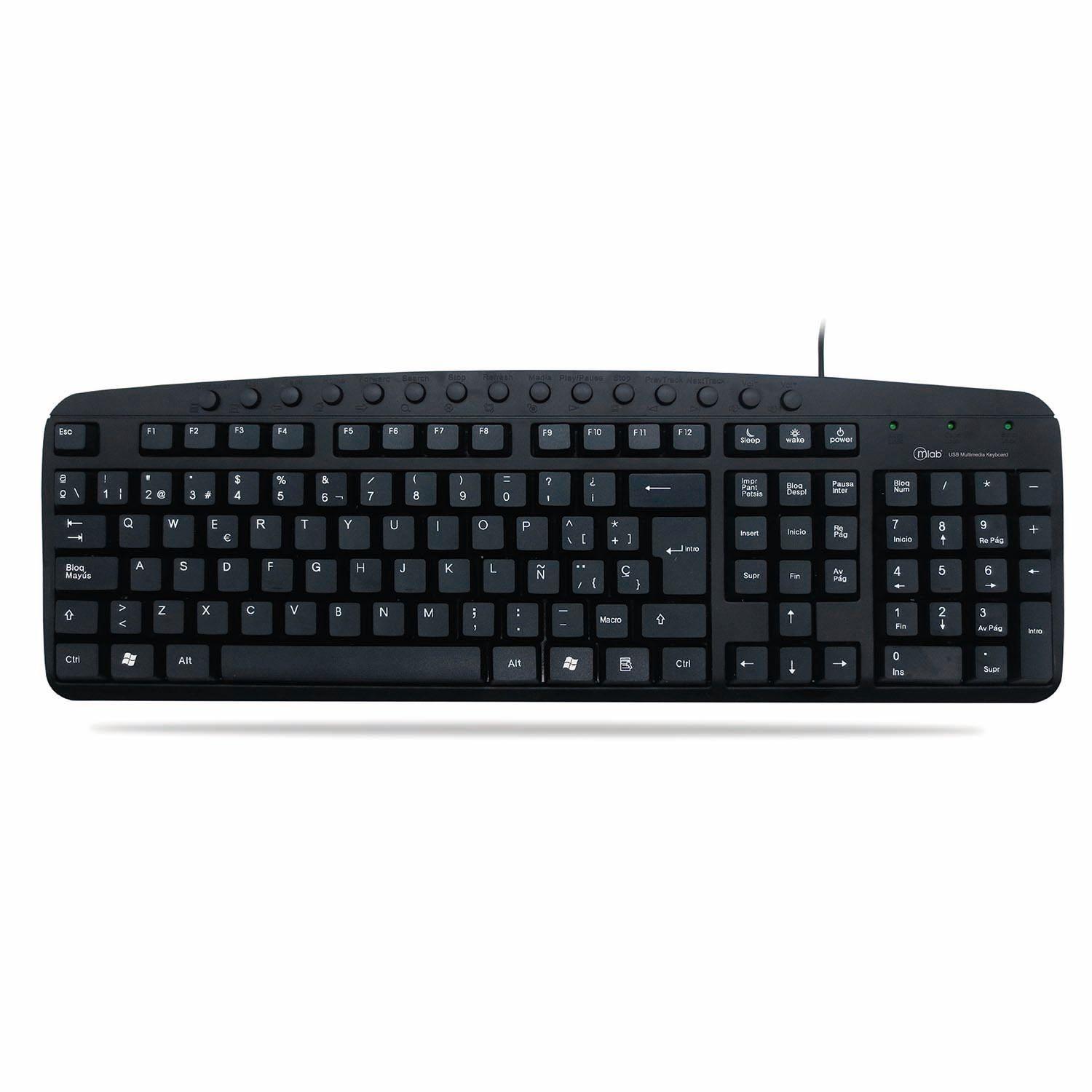 Teclado Multimedia Mlab Querty Español Usb-0