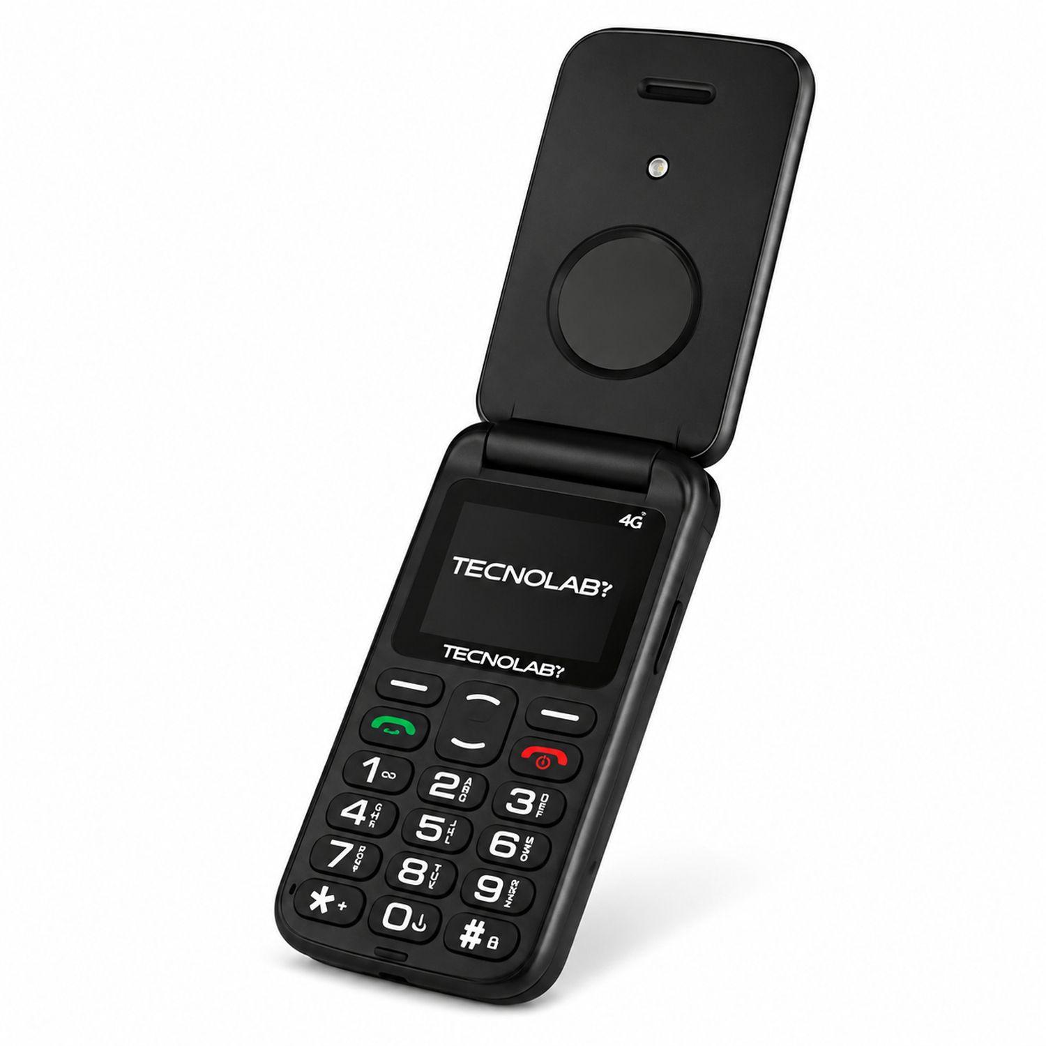 Celular Adulto Mayor 4G Flip Tecnolab TL886BK Negro-0