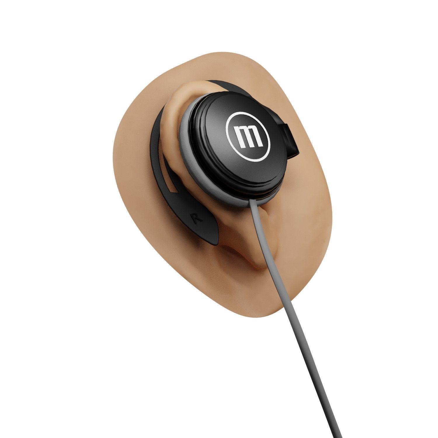 Audífonos De Gancho Con Mic EC-155 Earhook Maxell Negro-2