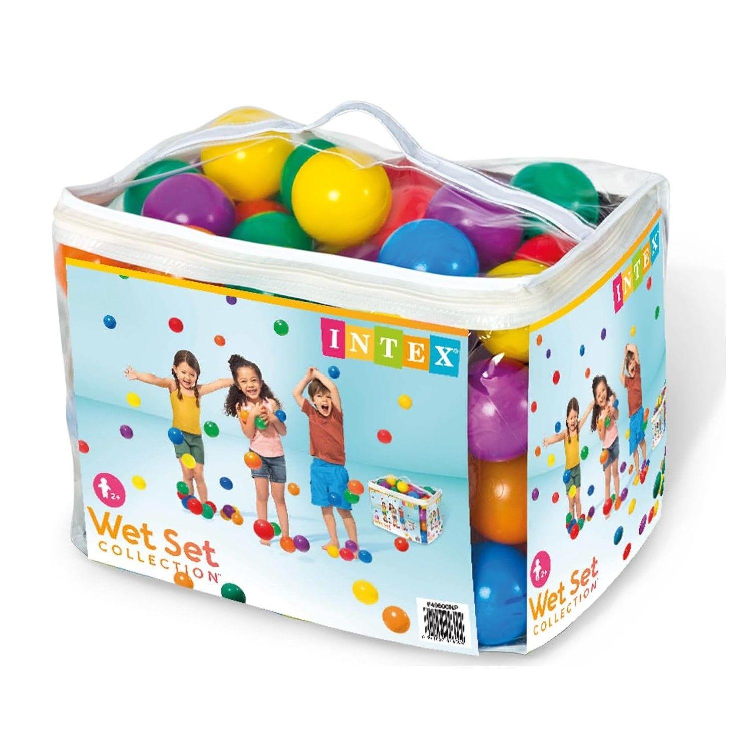 Set 100 pelotas de Plástico 6.5cm Multicolor Juguetes niños Intex-1