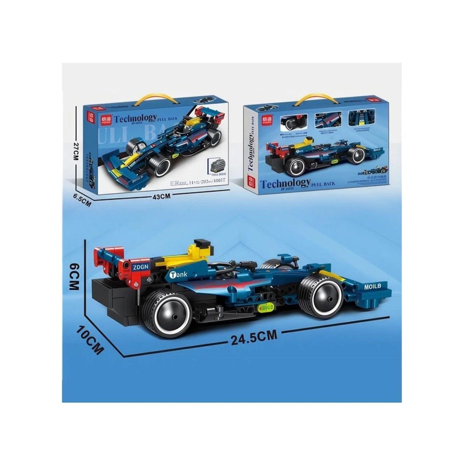 Set Bloques Armables Auto Carrera Pull Back 293pzs DBG1771-4