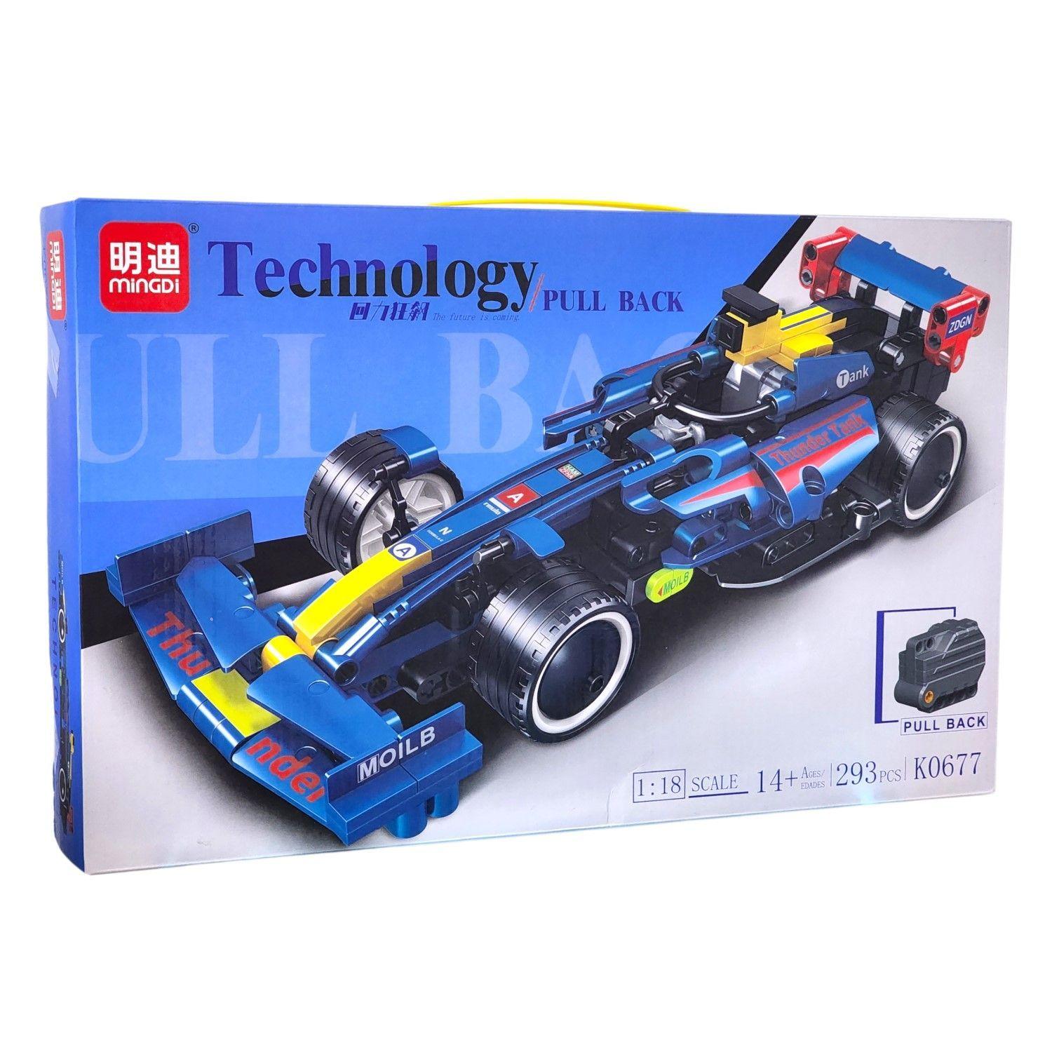 Set Bloques Armables Auto Carrera Pull Back 293pzs DBG1771-5