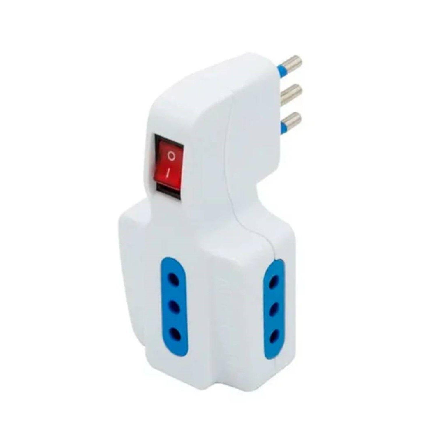 Enchufe Triple Philco 250V 10A con Switch 3 Tomas 78519-0