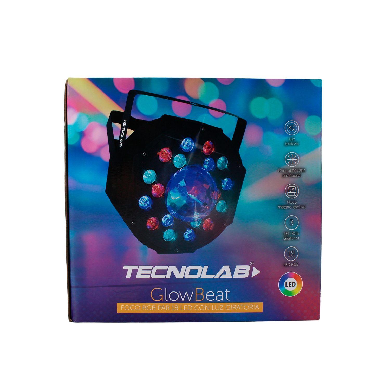Foco LED RGB PAR 18 GlowBeat DMX512 TL773 Tecnolab-6