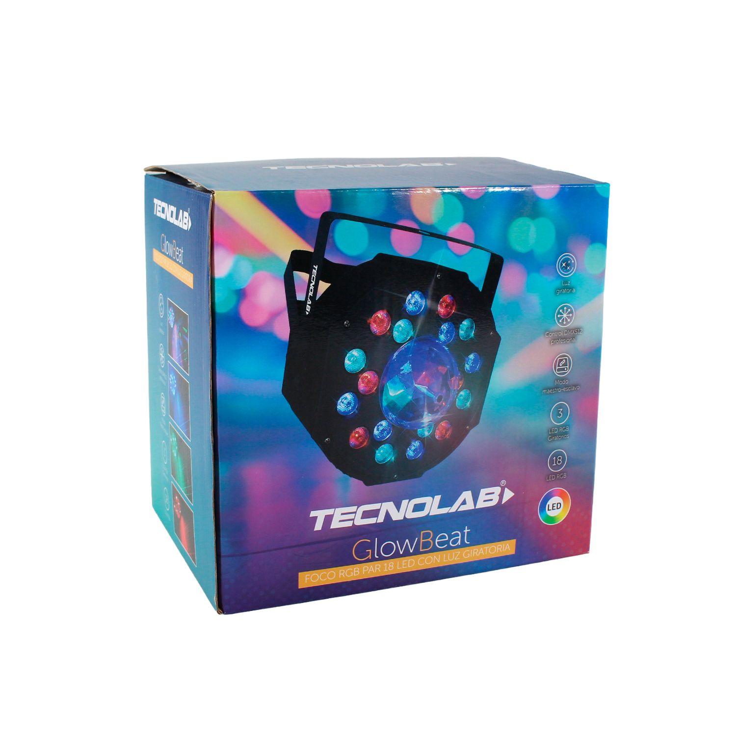 Foco LED RGB PAR 18 GlowBeat DMX512 TL773 Tecnolab-7