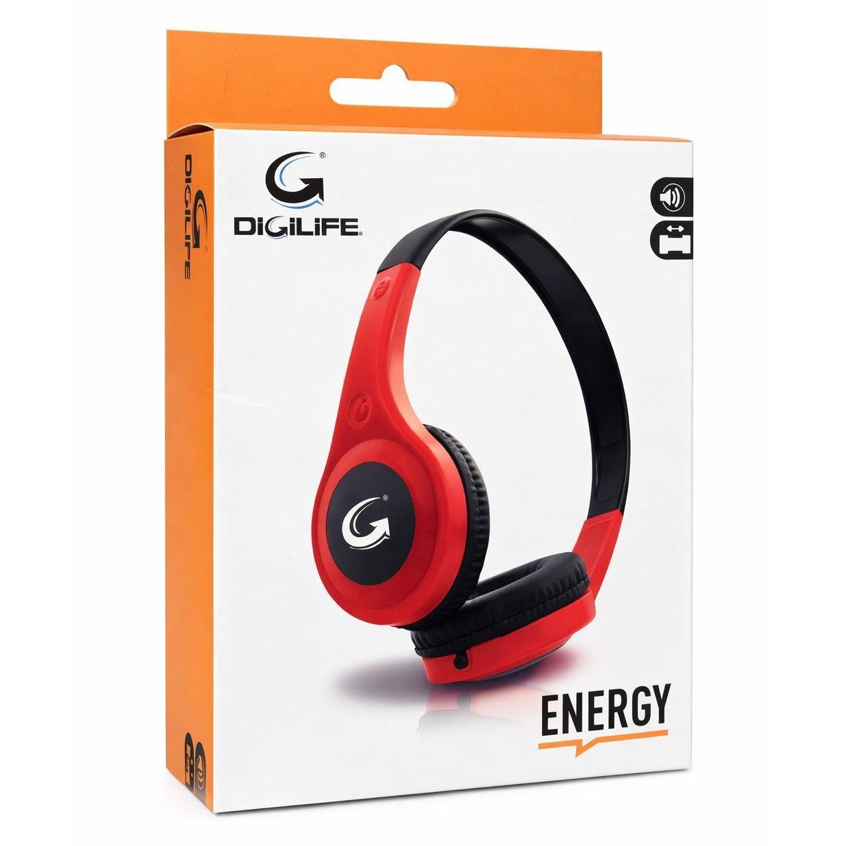 Audífono Cableados Digilife DGL-450023 Sin Mic 3.5mm Rojo-3