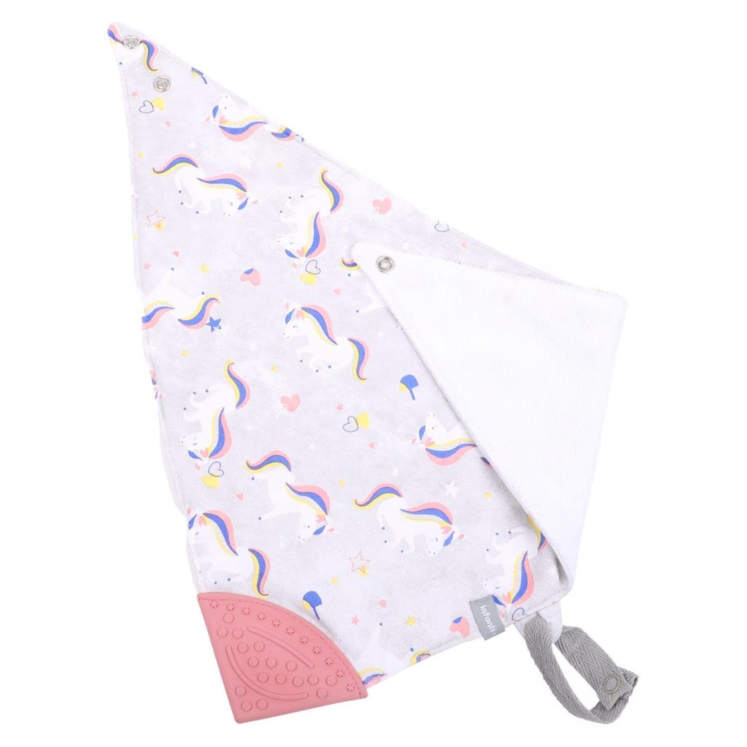 Babero con Mordedor Infanti Impermeable Unicornio-2