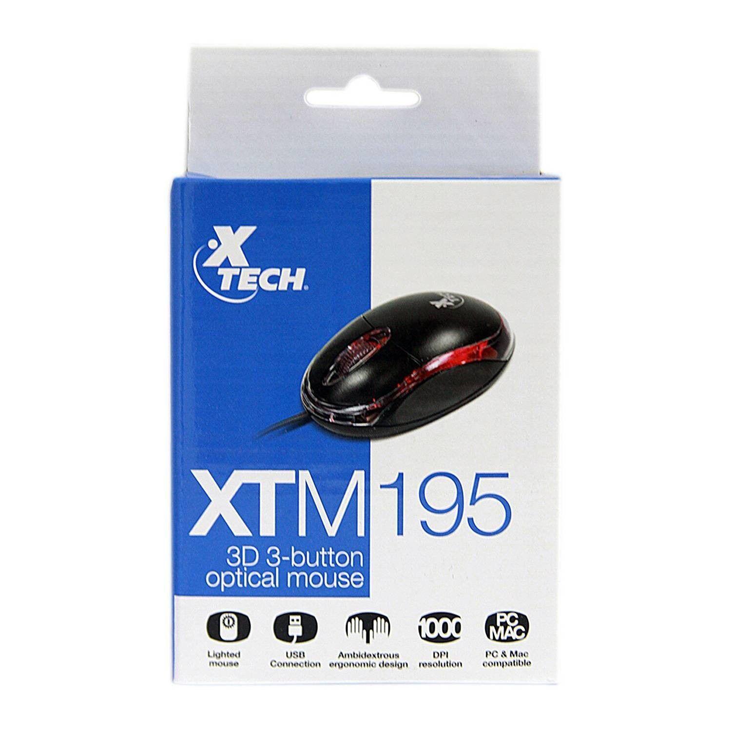 Mouse Optico Xtech USb XTM-195 1000dpi-2