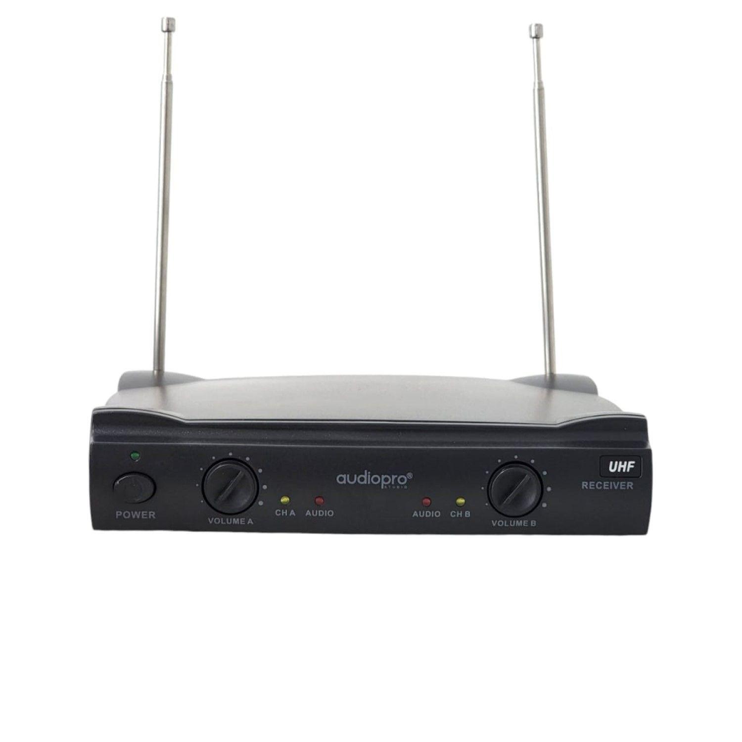 Kit 2 Micrófonos inalámbricos UHF Audiopro AP02040-4