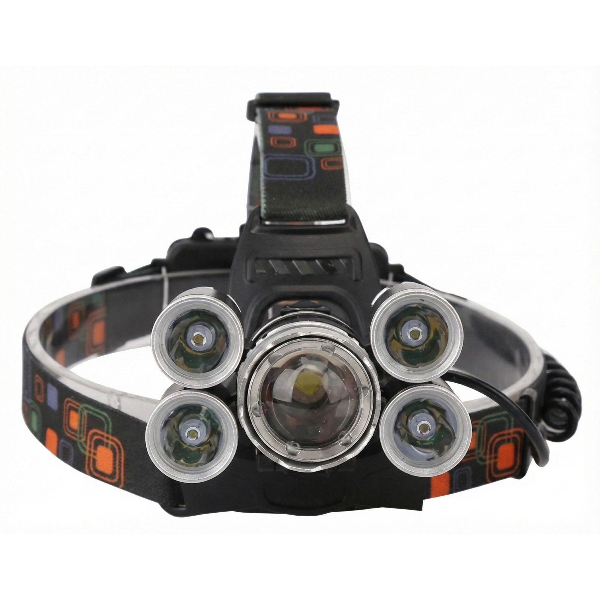 Linterna Cintillo Led Tecnolab 5 Focos Recargable TL143-3
