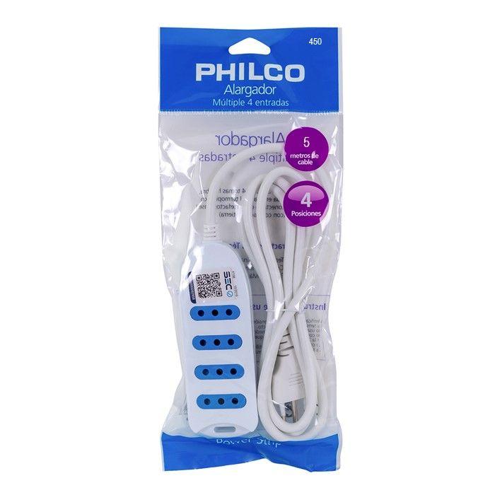Alargador Eléctrico Philco 450B 5 Mts 4 Pos Blanco-3
