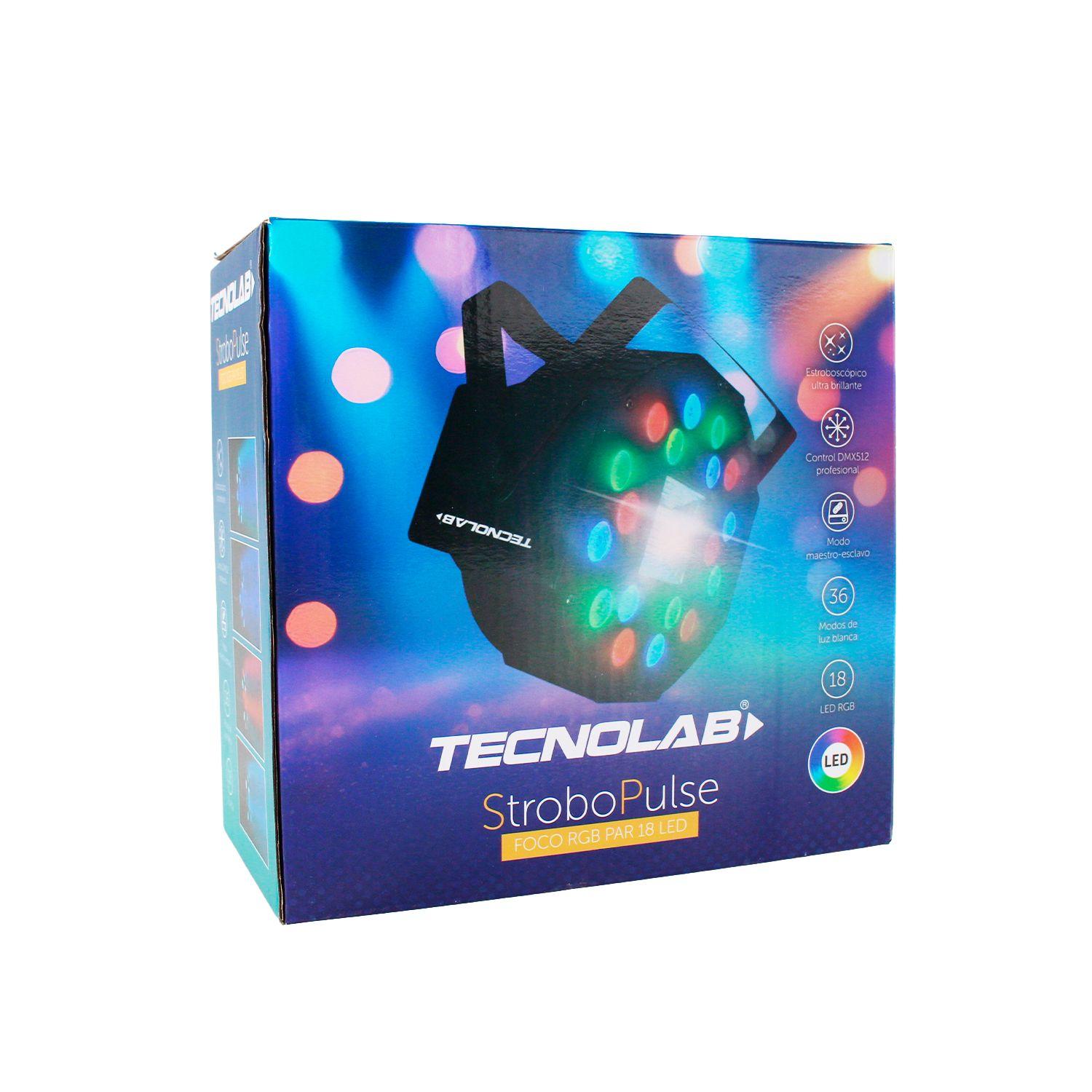 Foco Par Rgb 18 Led Estrobo Pulse Y Dmx512 TL772 Tecnolab-7