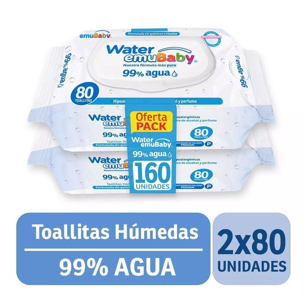 Toallitas Húmedas Emuwipes Water 160 Un-0