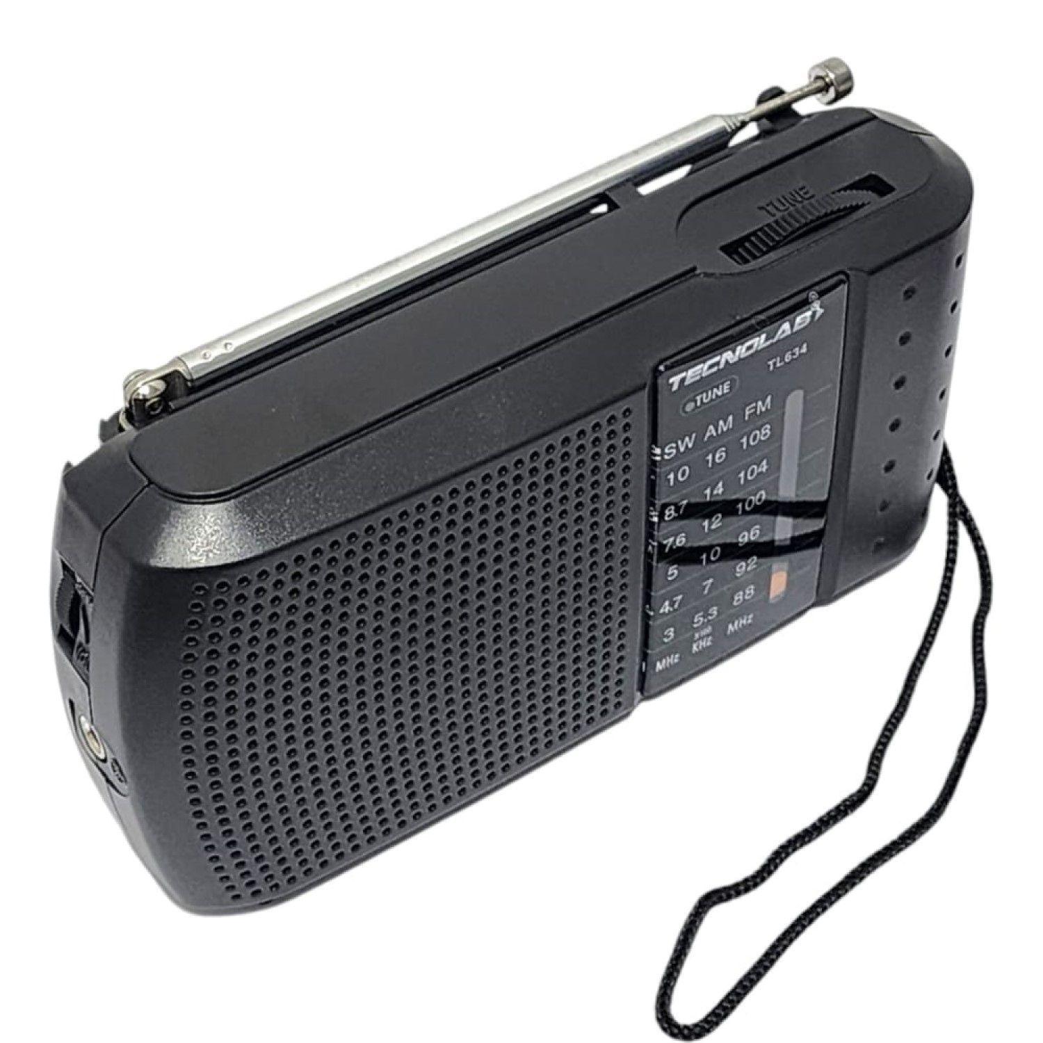 Radio Portátil de Bolsillo Tecnolab AM/FM/SW TL634-1