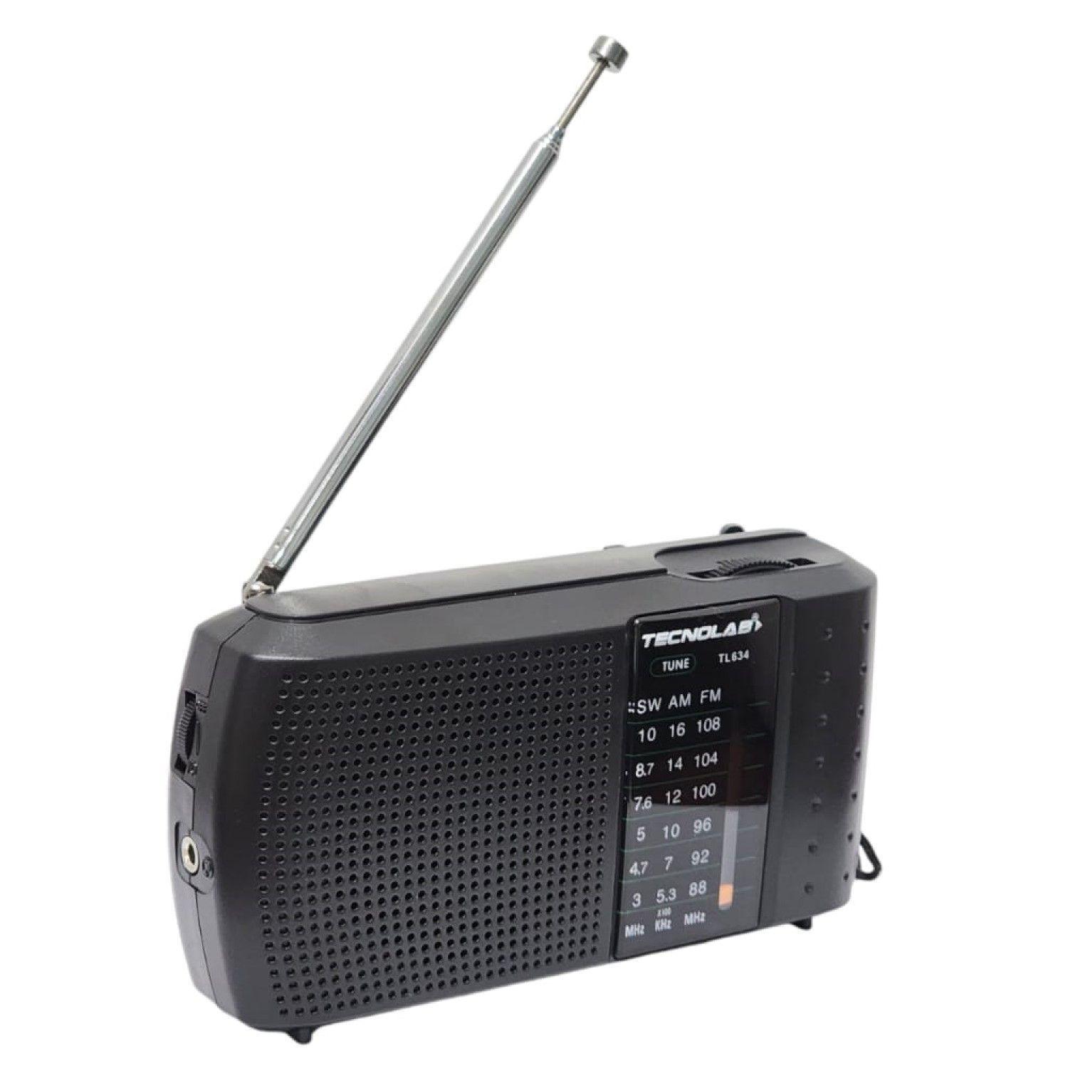 Radio Portátil de Bolsillo Tecnolab AM/FM/SW TL634-4