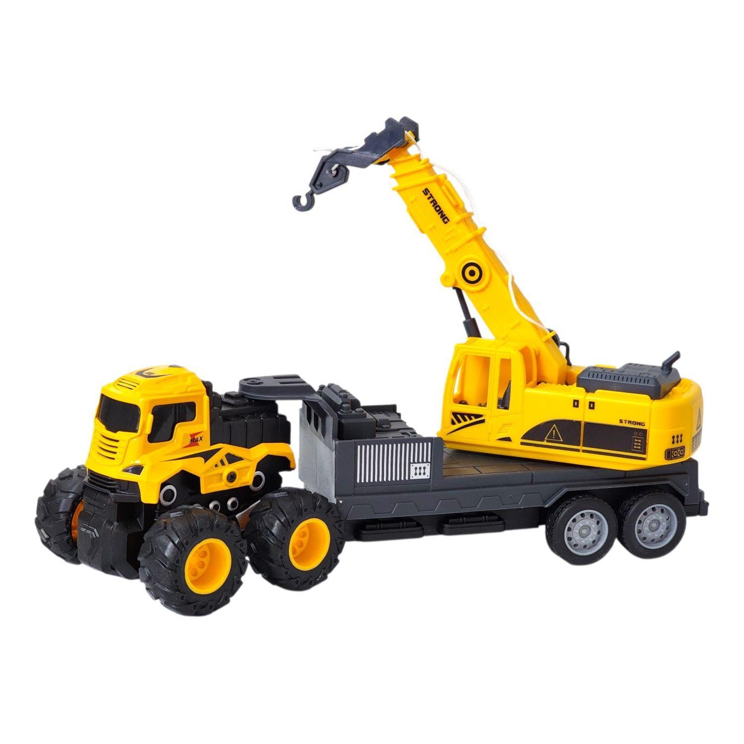 Juguete Camión de Remolque con Grúa Fricción DBG1688-4