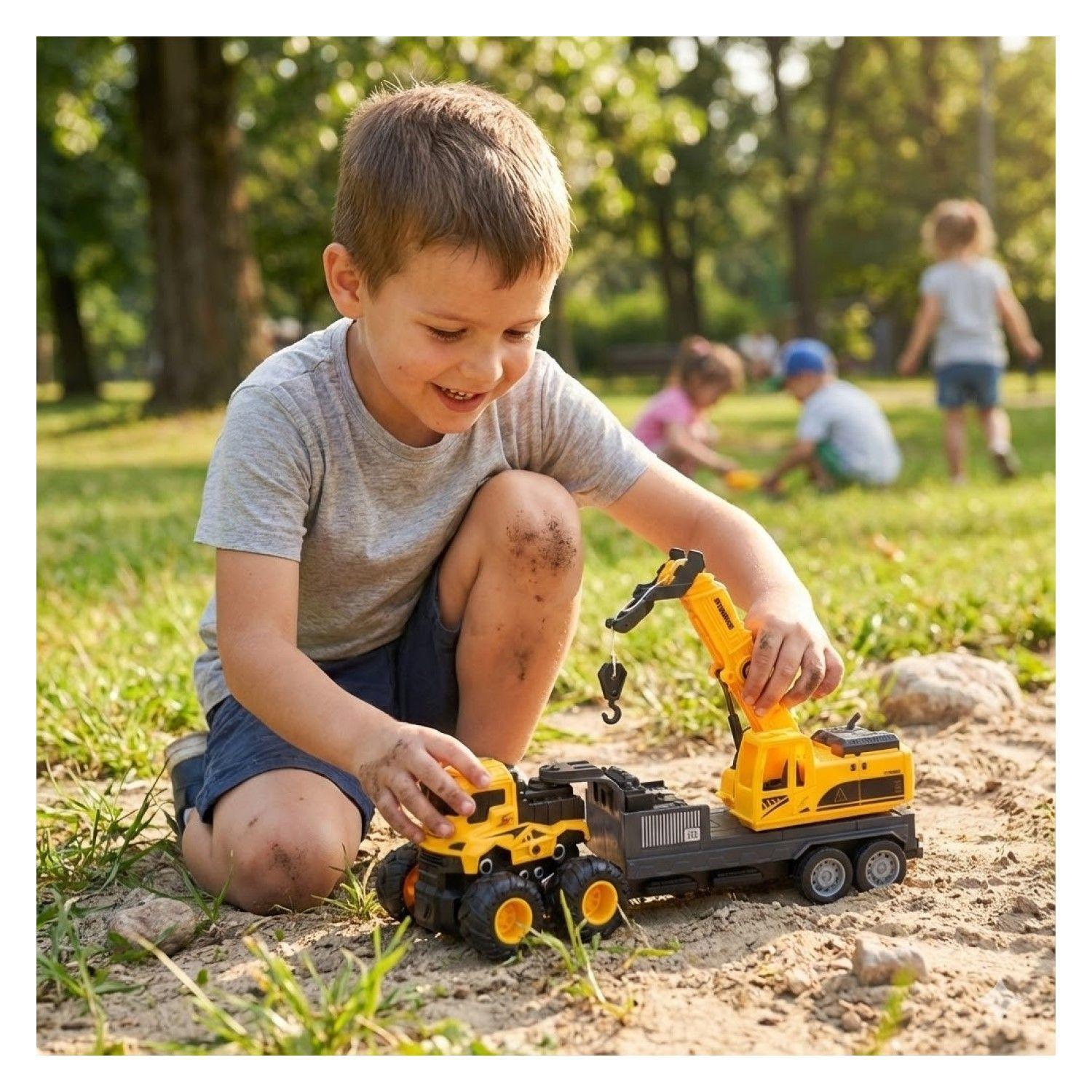 Juguete Camión de Remolque con Grúa Fricción DBG1688-5