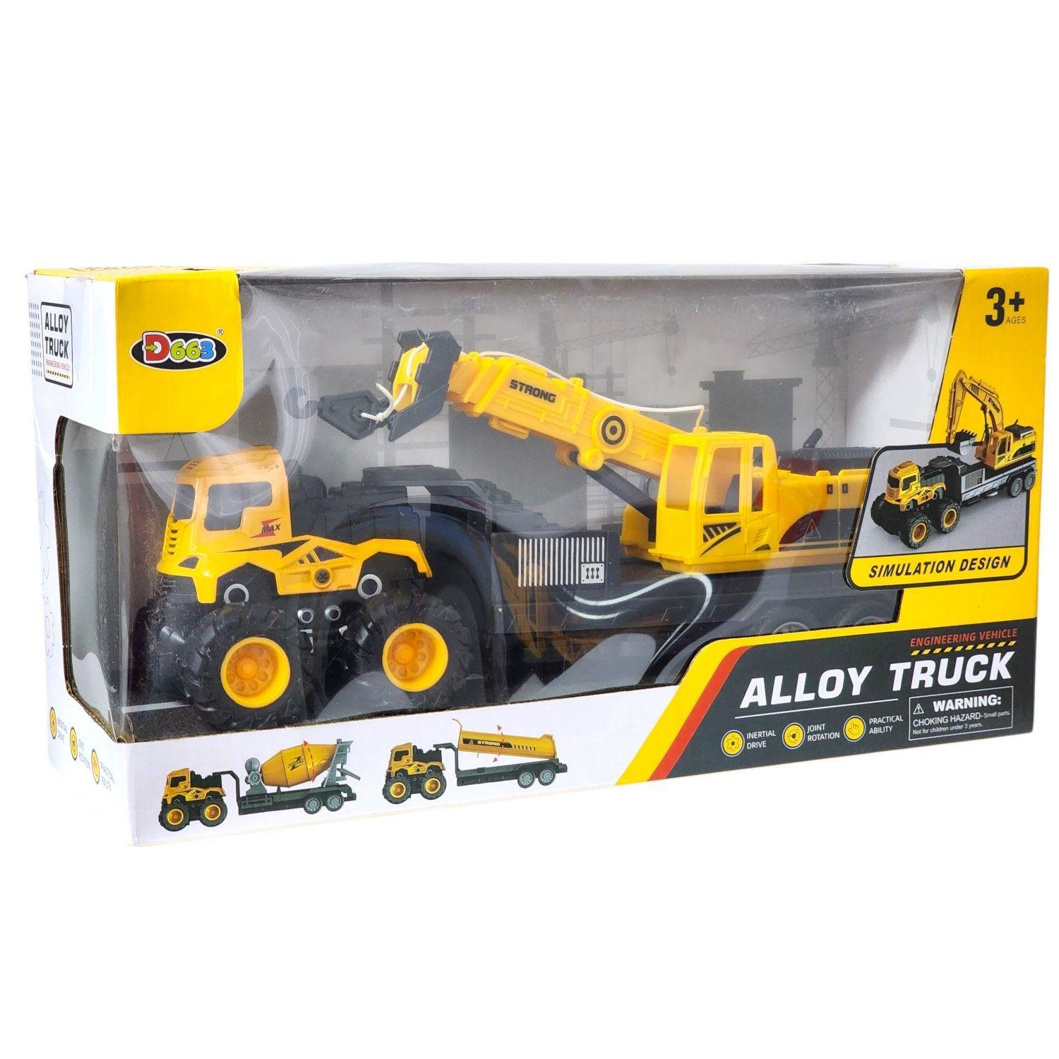 Juguete Camión de Remolque con Grúa Fricción DBG1688-6