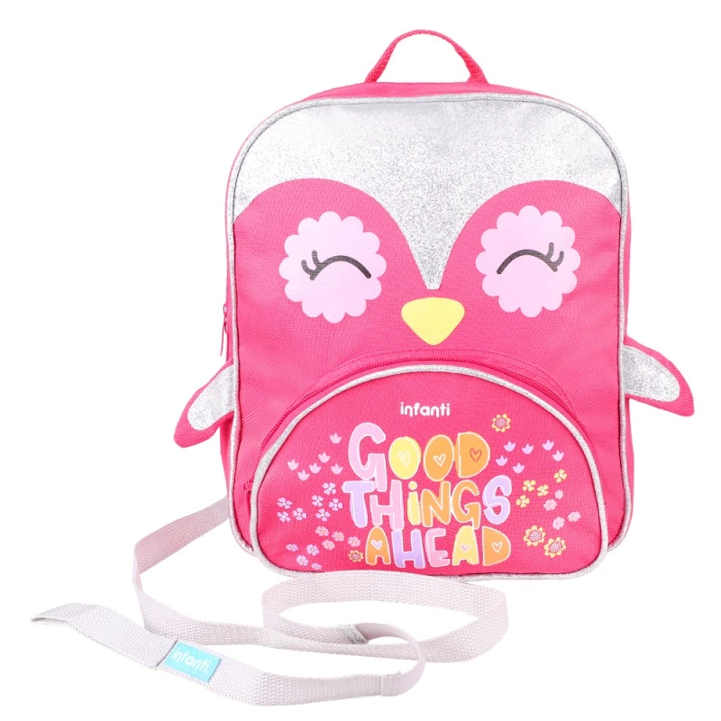 Mochila Infanti Modelo Pingüino Bts23 Rosada-0