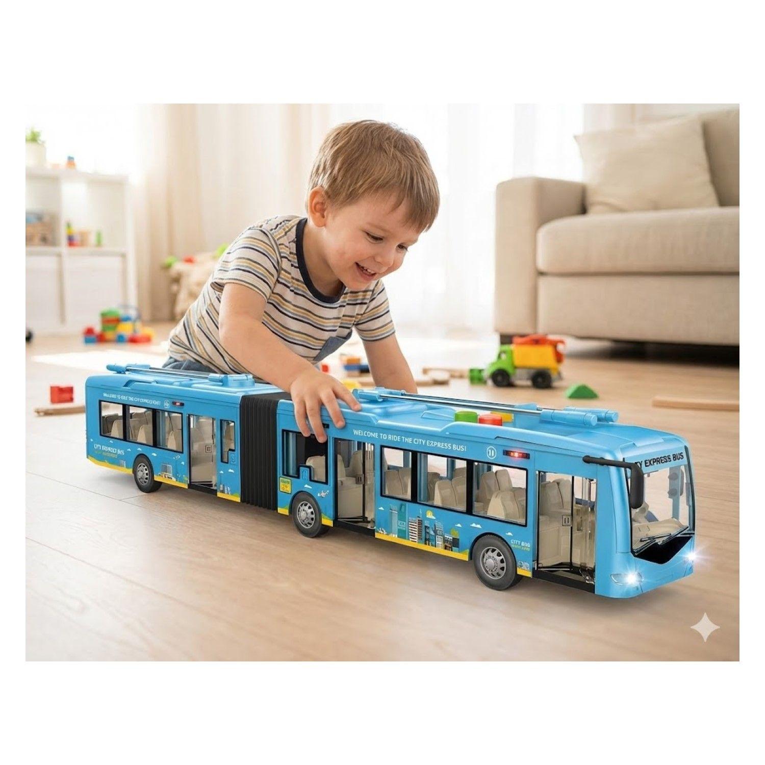 Juguete Autobús Articulado Luz Sonido Fricción DBG1676-2