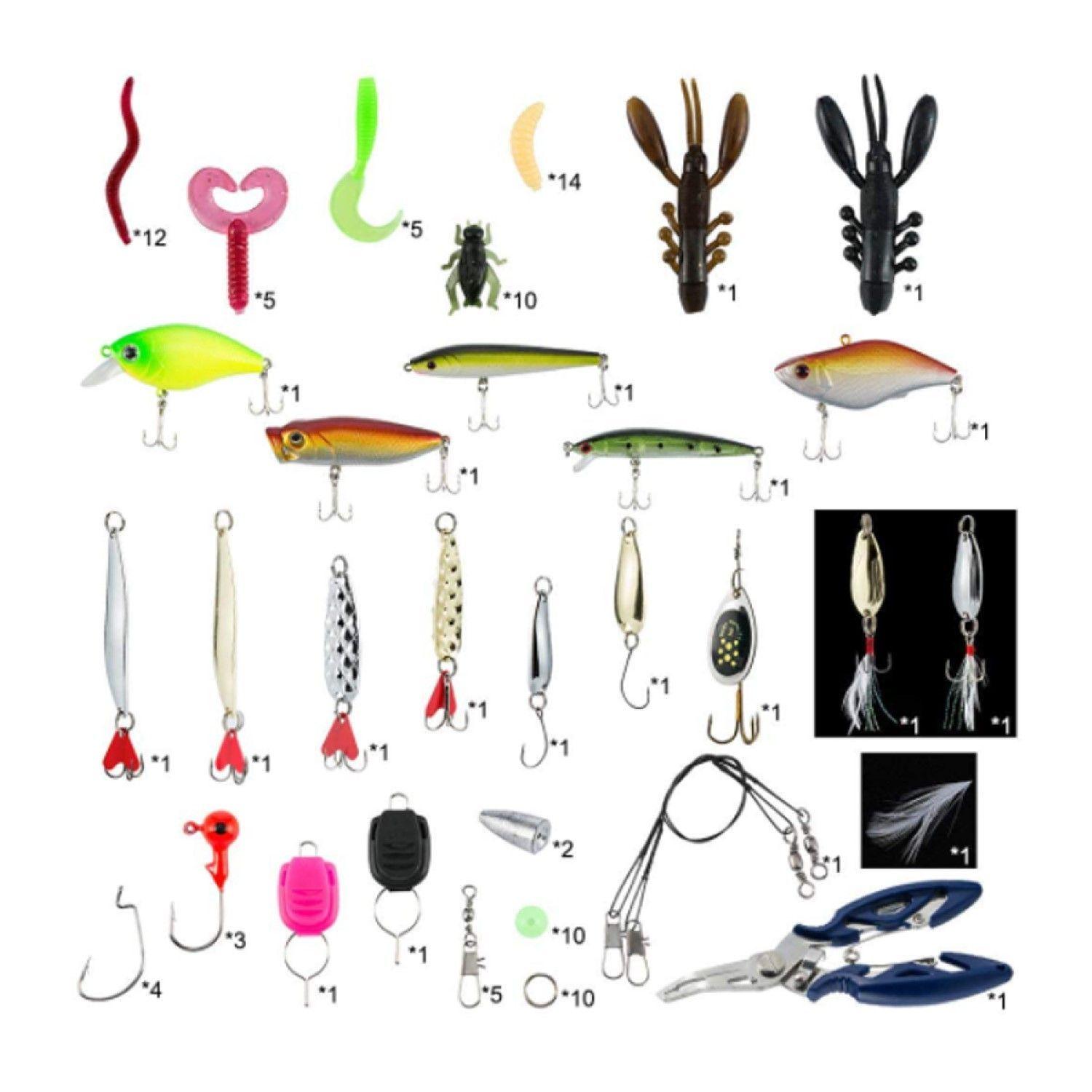 Kit De 101 Accesorios Señuelos Para Pesca DBG1383 multicolor-2