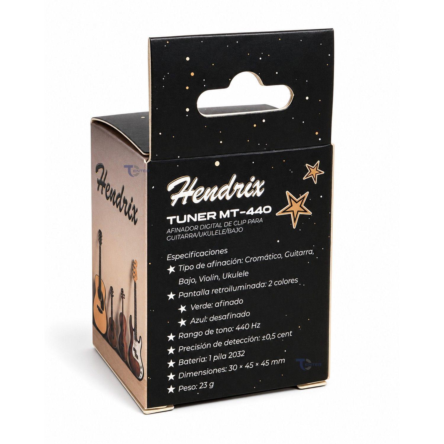Afinador Cromático de Clip Hendrix HX0094 para Guitarra-6