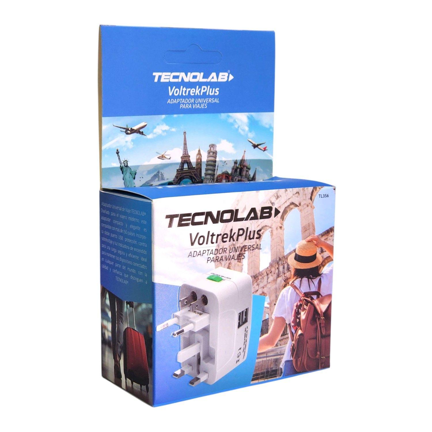 Adaptador Universal De Viaje Voltrek Plus Tl356 Tecnolab-3