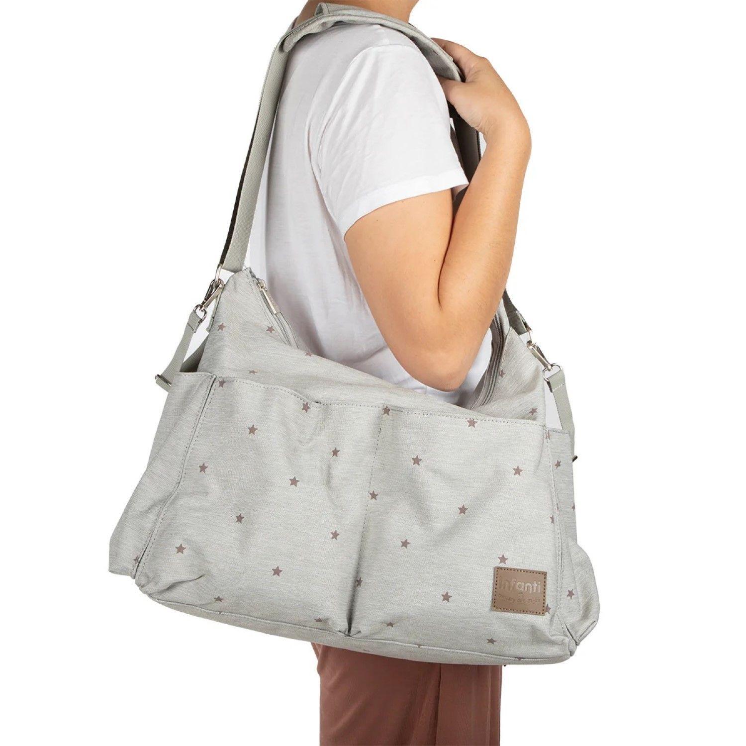 Bolso Pañalera Tote Capri Maternal  Bebe Estrellas Infanti-5