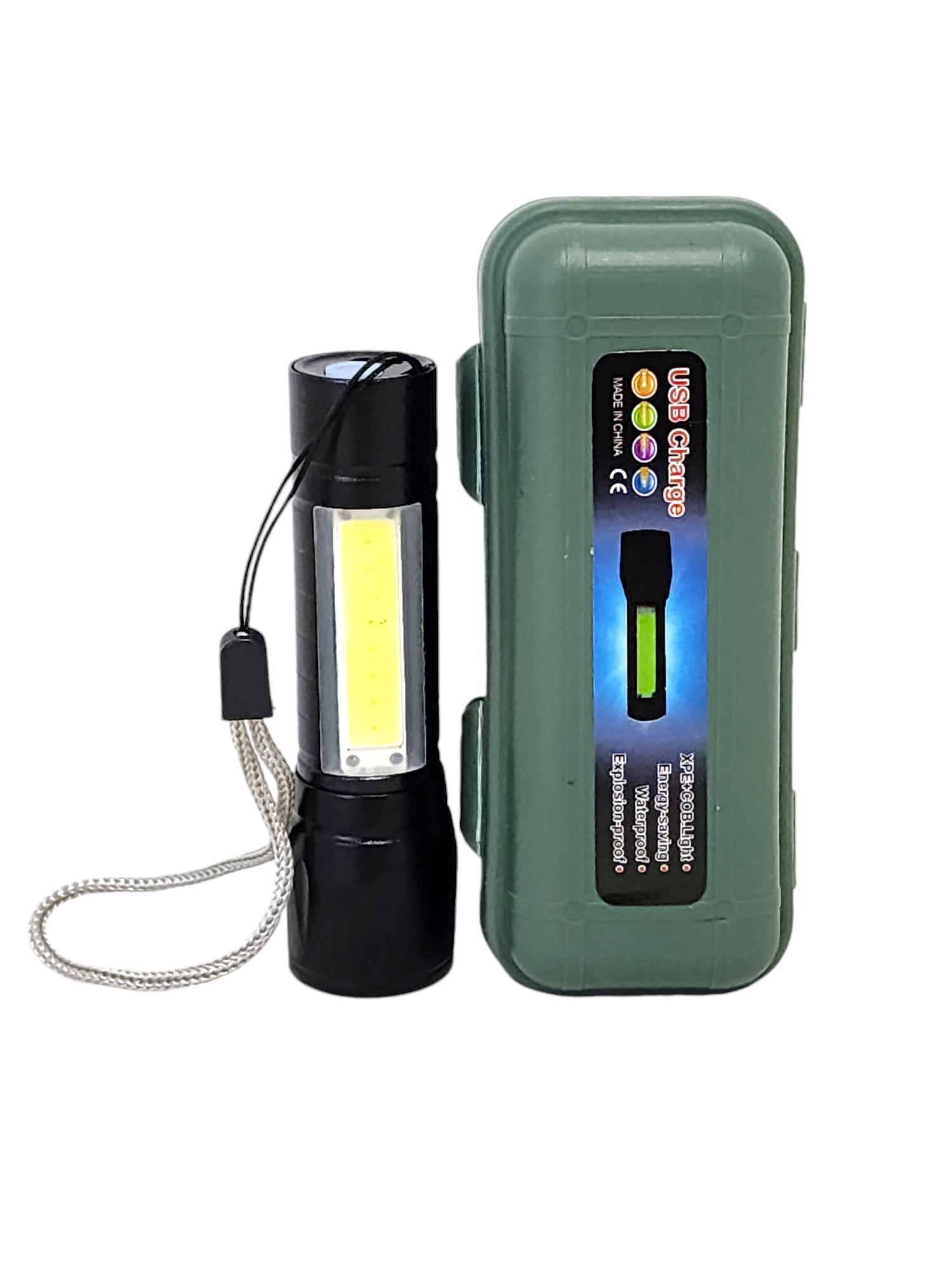Linterna Led Recargable  Zoom COB + XPE PM401-3