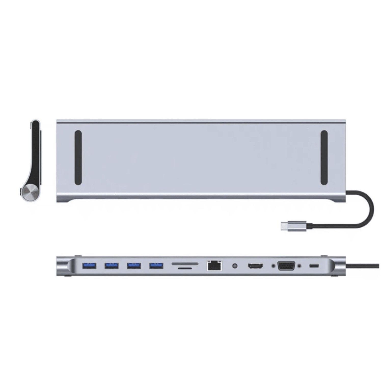 Hub USB Multipuerto USB-C Tecnolab 11 en 1 TL363-2