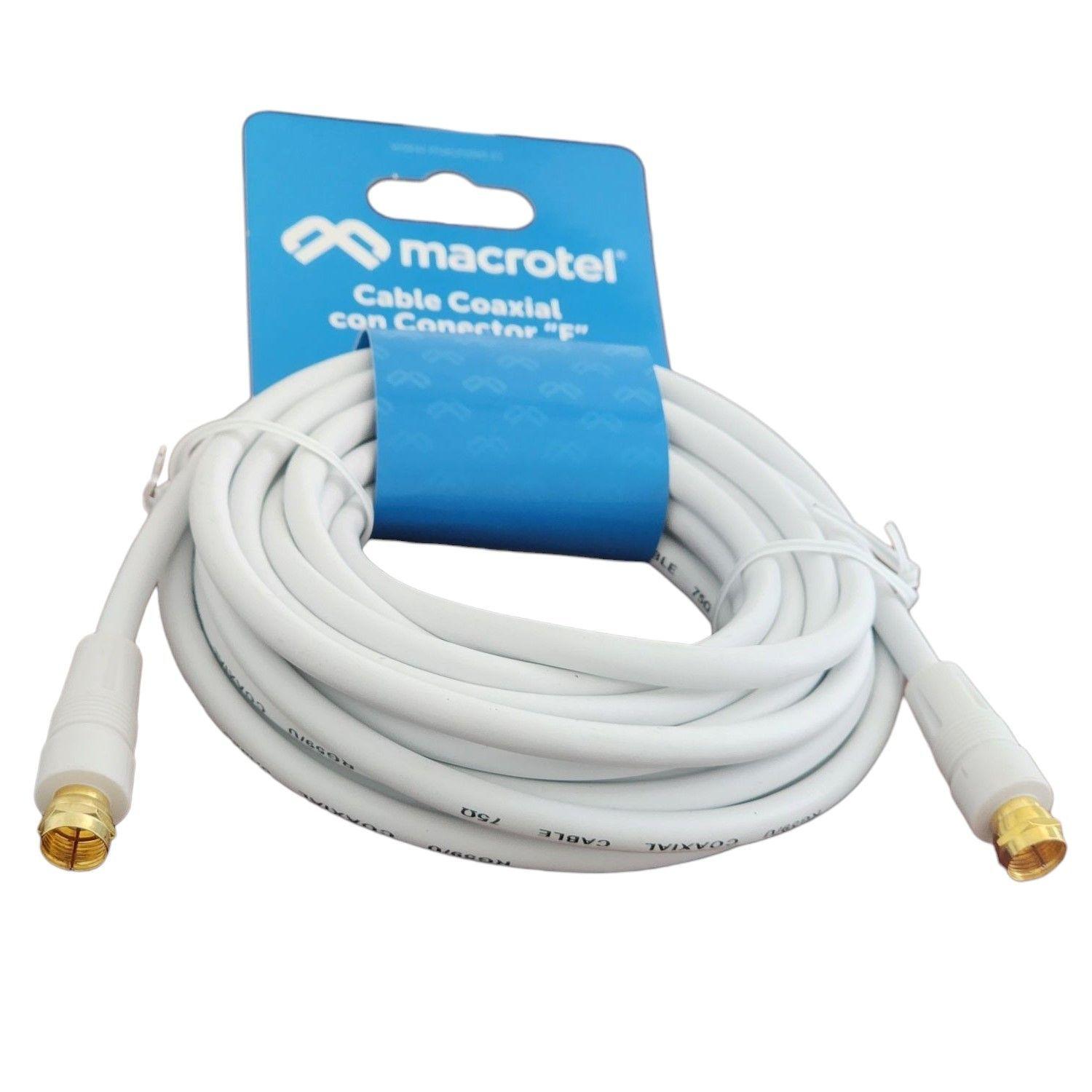 Cable Coaxial RG-59/U 5 m con Conector “F” Macho MV-812-2