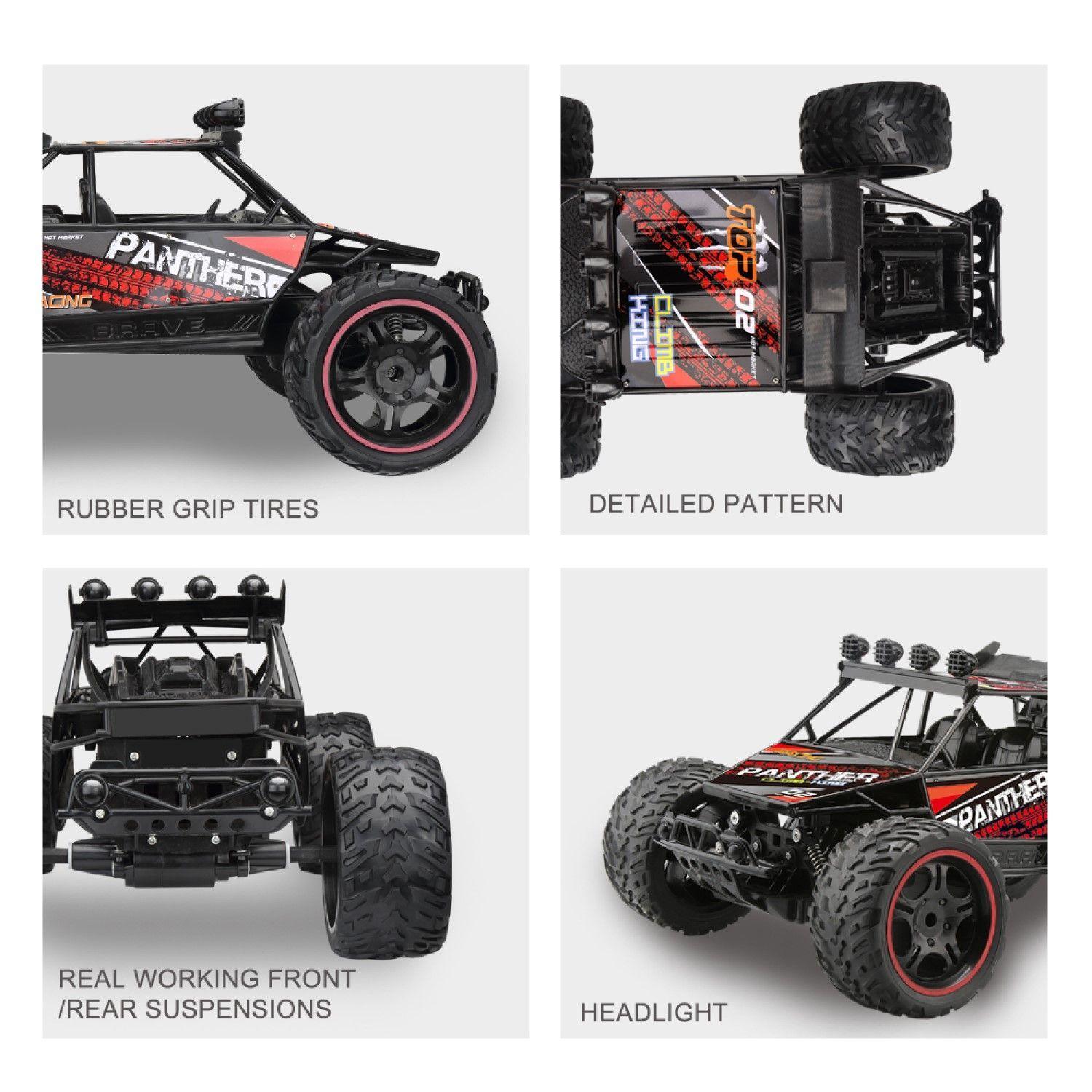 Auto Rally Racer Veloz Control Remoto 2.4G DBG1606R Rojo-4