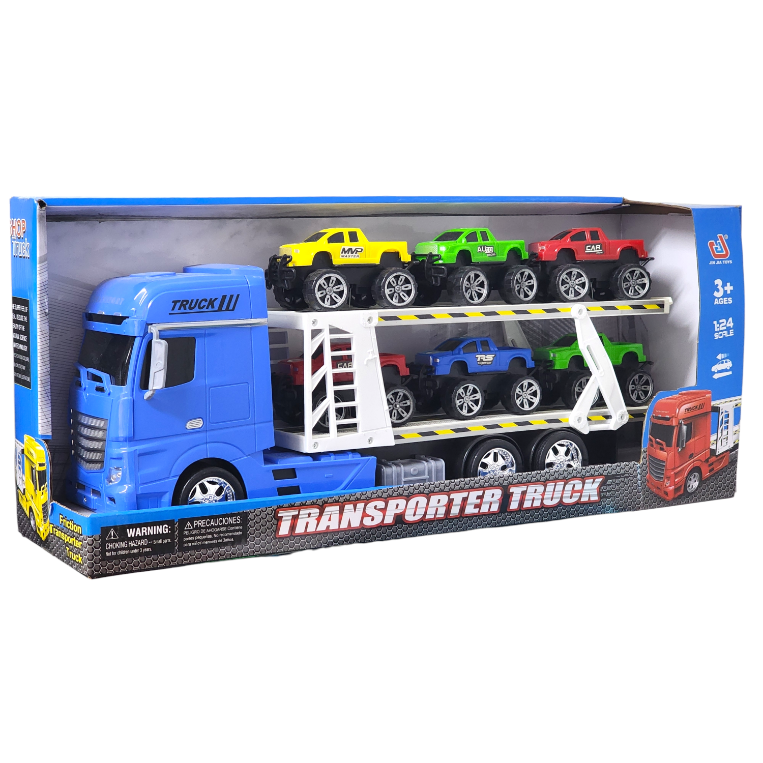 Juguete Camión Transportador Mosquito + 6 Autos DBG1614BL-4