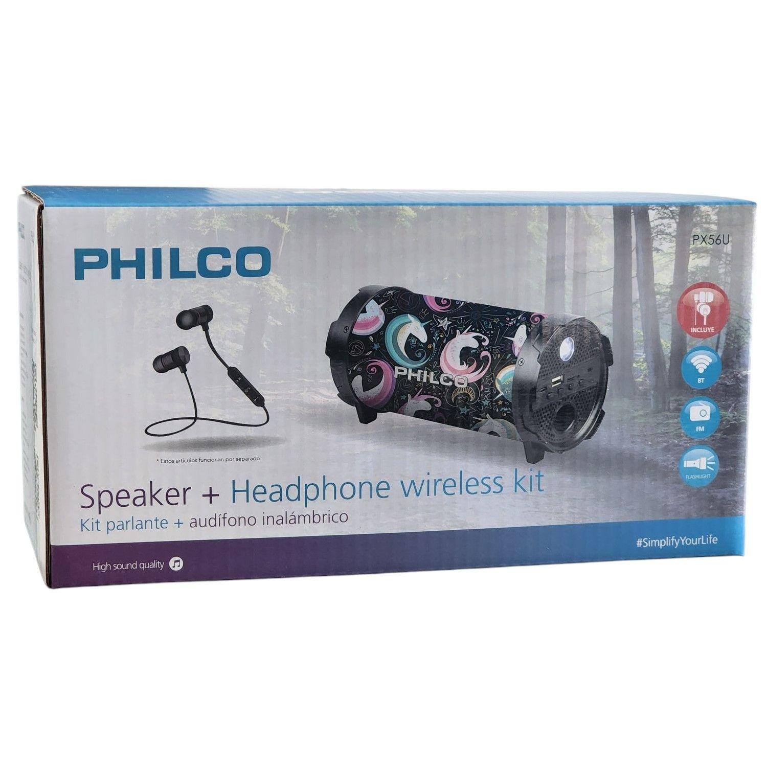 Kit Parlante Diseño Unicornio + Audífonos Bt Px56u Philco-3
