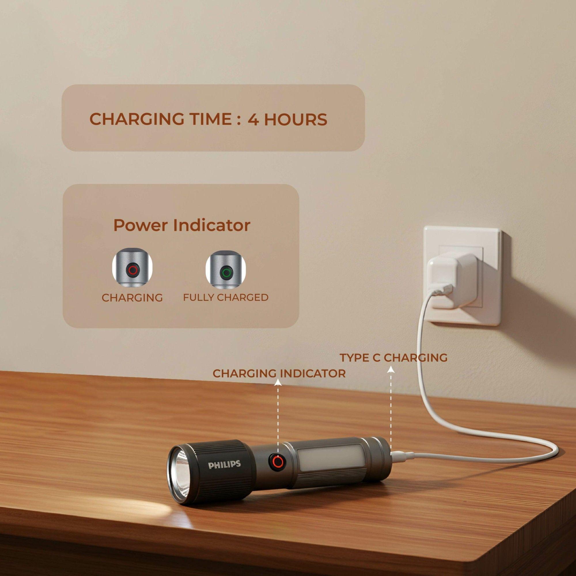 Linterna LED Recargable 330lm 7W SFL2153/56 Philips-3