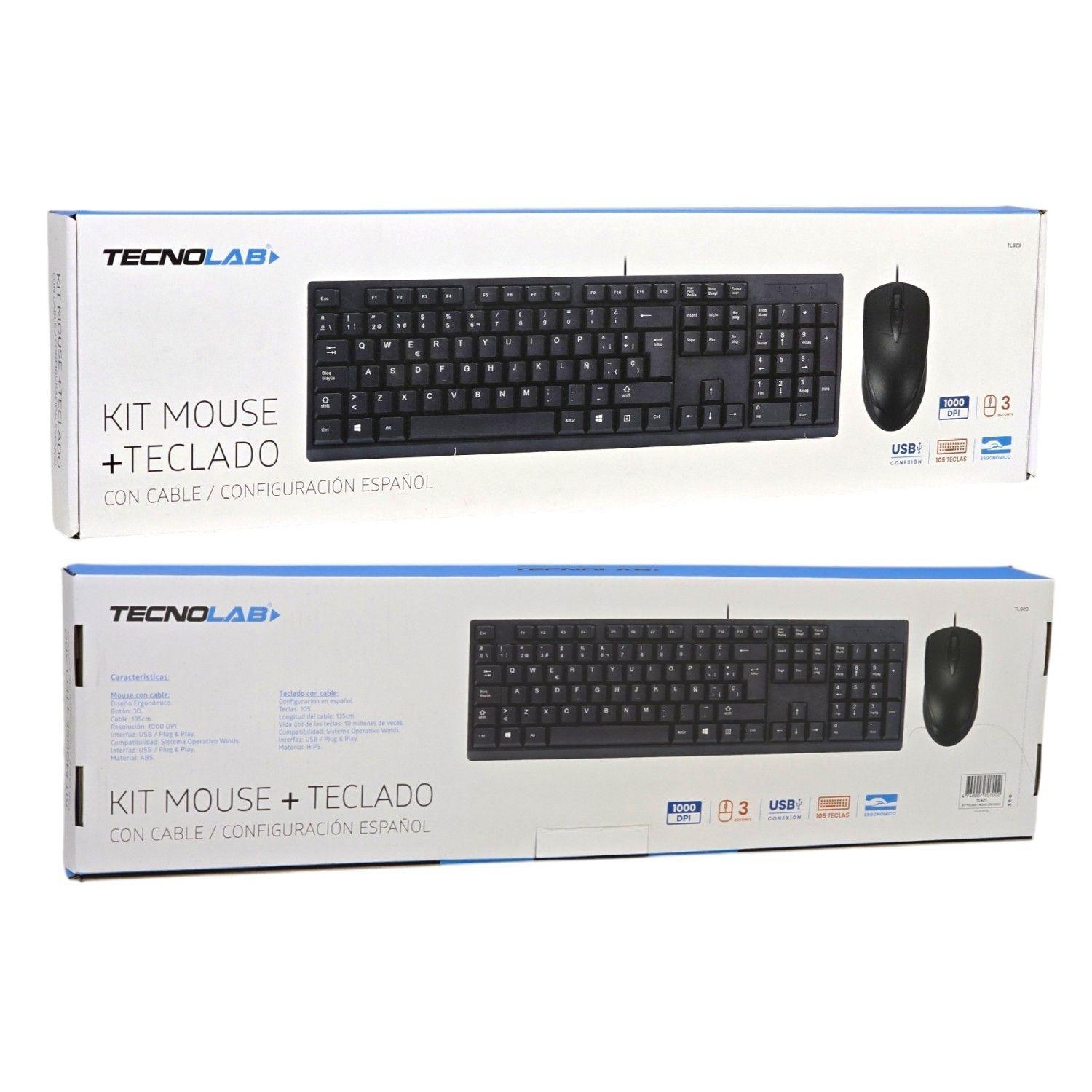 Kit Combo Teclado y Mouse Tecnolab TL623-4