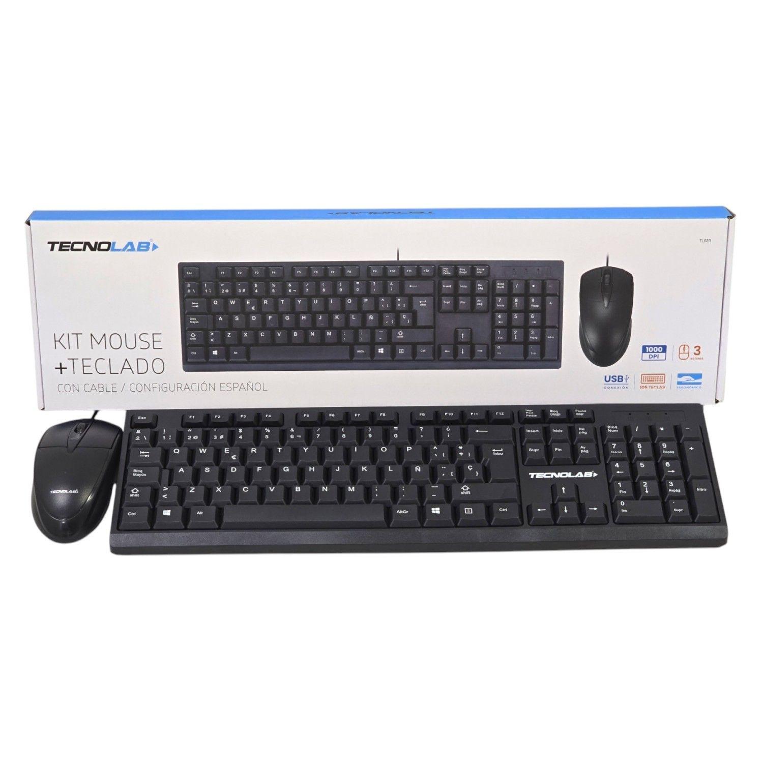 Kit Combo Teclado y Mouse Tecnolab TL623-5