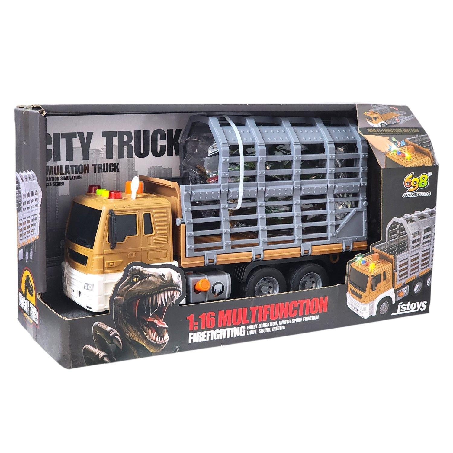 Juguete Camión Remolque Luces Sonidos Dinosaurios DBG1613-6