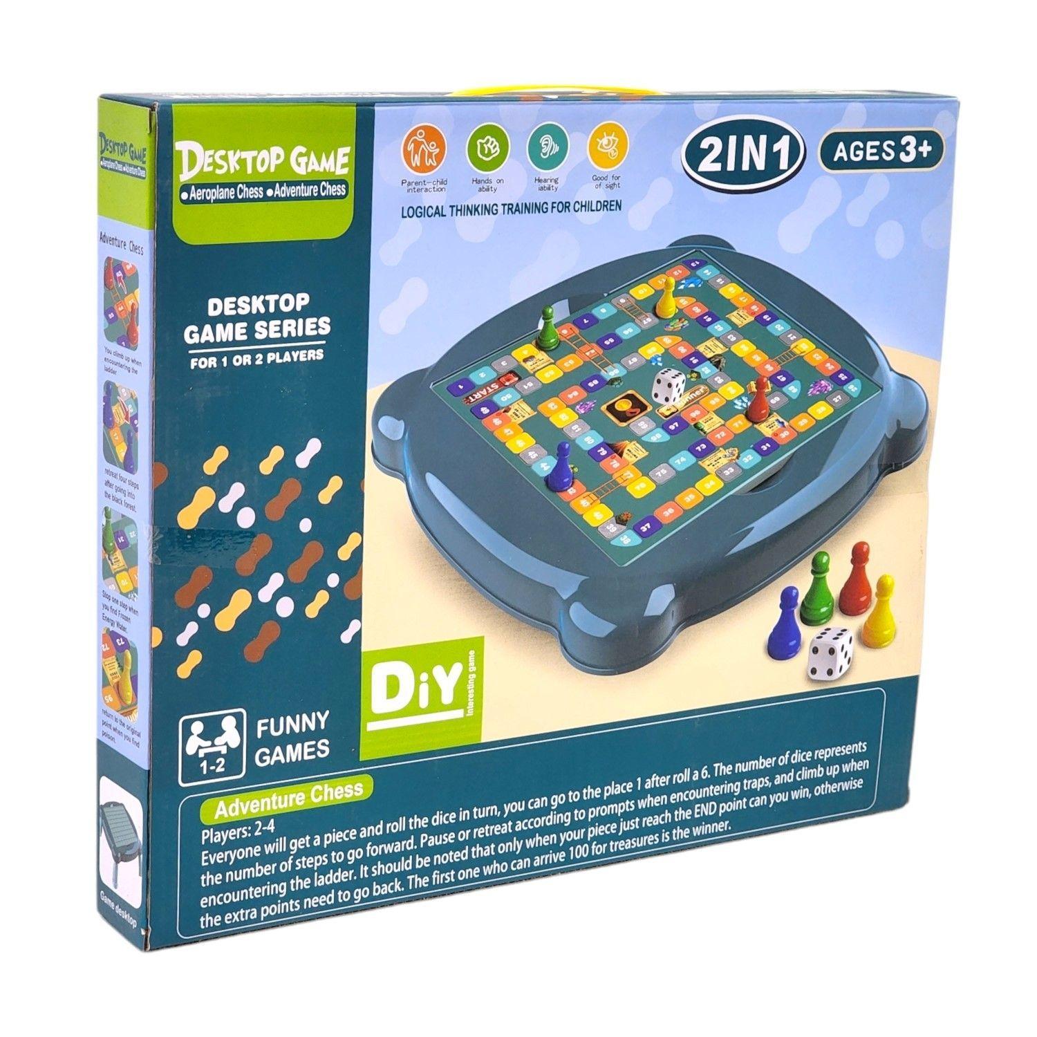 Mesa de Juego 2 en 1 Ludo y Parchís + Accesorios 55211-7